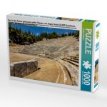 Das in den Felsen gehauene antike Theater von Argos fasste 20.000 Zuschauer, Argolis, Peloponnes, Griechenland (Puzzle)