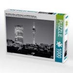 Abendlicher Blick auf Rheinturm und ERGO-Hochhaus (Puzzle)
