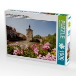 Fluss Regnitz und Rathaus in Bamberg (Puzzle)