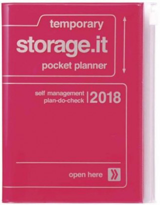 MARK'S Taschenkalender A6 vertikal, Storage.it // Neon pink. 2018