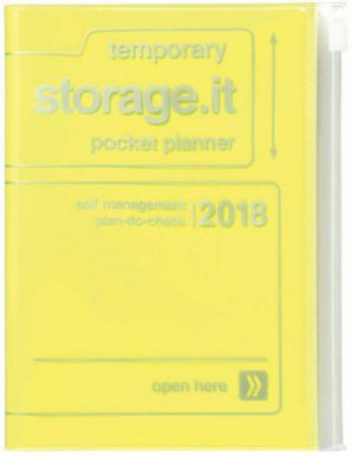 MARK'S Taschenkalender A6 vertikal, Storage.it // Neon yellow. 2018