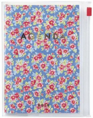 MARK'S Taschenkalender A6 vertikal, Flower // Blue. 2018
