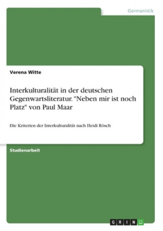 Interkulturalität in der deutschen Gegenwartsliteratur. 