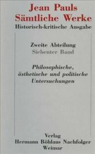 Jean Pauls Samtliche Werke. Historisch-kritische Ausgabe