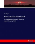 Koehlers Johann David im Jahr 1729