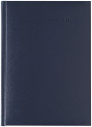 Buchkalender Balacron blau 2018 - Bürokalender A5 / Cheftimer A5 - 1 Tag 1 Seite - 352 Seiten