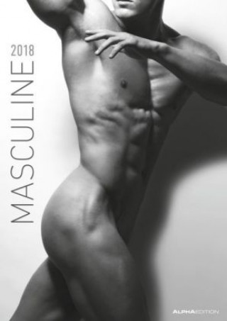 Masculine 2018 - Men - Bildkalender A3 - schwarz/weiß - Erotikkalender