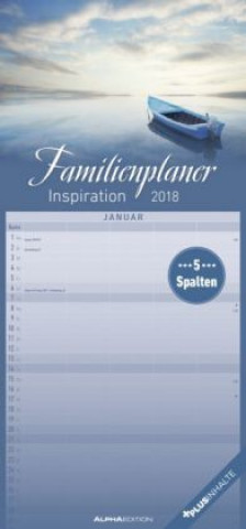 Familienplaner Inspiration 2018 - Familientermine / Familientimer (21 x 45) - mit Ferienterminen - 5 Spalten - Wandplaner