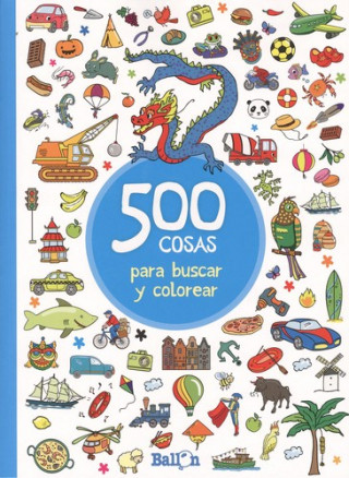 500 cosas para buscar y colorear-Azul