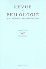 REVUE DE PHILOLOGIE DE LITTERA
