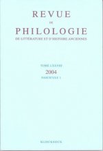 REVUE DE PHILOLOGIE DE LITTERA