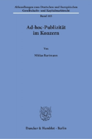 Ad-hoc-Publizität im Konzern.