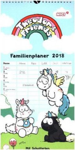 Einhorn Theodor 2018 Familienplaner