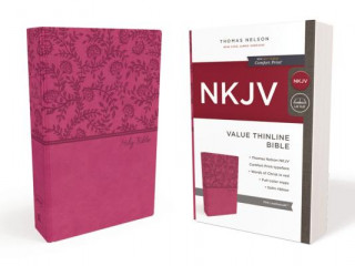 NKJV, Value Thinline Bible, Leathersoft, Pink, Red Letter Edition, Comfort Print (Thomas Nelson)(Twarda)