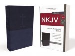 NKJV, Value Thinline Bible, Leathersoft, Blue, Red Letter, Comfort Print