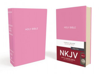 NKJV, Gift and Award Bible, Leather-Look, Pink, Red Letter, Comfort Print