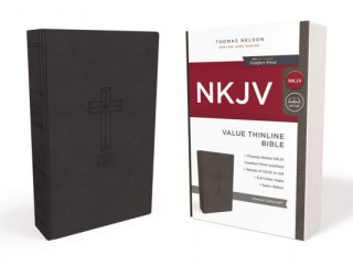NKJV, Value Thinline Bible, Leathersoft, Black, Red Letter, Comfort Print