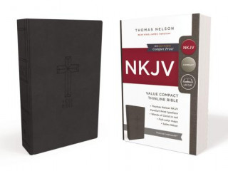 NKJV, Value Thinline Bible, Compact, Leathersoft, Black, Red Letter, Comfort Print (Thomas Nelson)(Kemény kötésű)