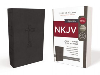 NKJV, Value Thinline Bible, Compact, Leathersoft, Black, Red Letter, Comfort Print
