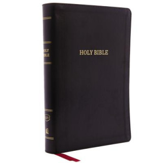 KJV Holy Bible, Giant Print Center-Column Reference Bible, Deluxe Black Leathersoft, Thumb Indexed, 53,000 Cross References,  Red Letter, Comfort Prin