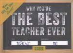 Knock Knock Why You're the Best Teacher Ever Book Fill in the Love Fill-in-the-Blank Book & Gift Journal