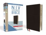 NIV, Thinline Bible, Large Print, Bonded Leather, Black, Red Letter Edition