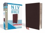 NIV, Thinline Bible, Large Print, Bonded Leather, Burgundy, Red Letter Edition