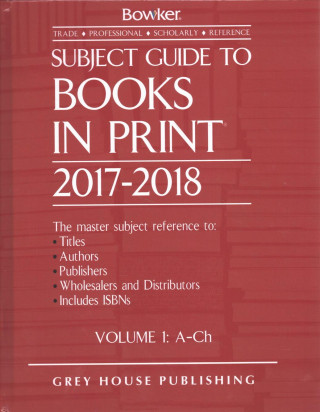 Subject Guide to Books in Print - 6 Volume Set, 2017/18