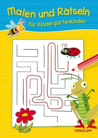 Malen und Rätseln für Kindergartenkinder (Gelb)
