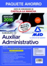 Paquete Ahorro Cuerpo Auxiliar Administrativo de la Junta de Comunidades de Castilla-La Mancha. Ahorra 53 (incluye Temarios 1 y 2; Test; Simulacros de