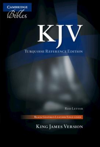 KJV Turquoise Reference Bible, Black Goatskin Leather, Red-letter Text, KJ676:XRL (BIBLE CAMBRIDGE)(Twarda)