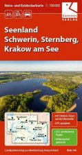 Reise- und Entdeckerkarte Seenland Schwerin, Sternberg, Krakow am See