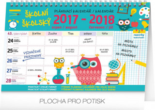 Kalendář 2018 - Školní plánovací s háčkem, 30 x 21 cm