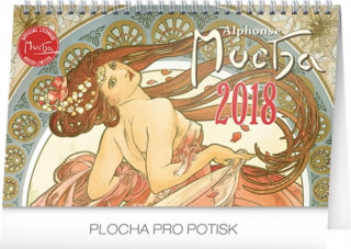 Kalendář stolní 2018 - Alfons Mucha, 23,1 x 14,5 cm