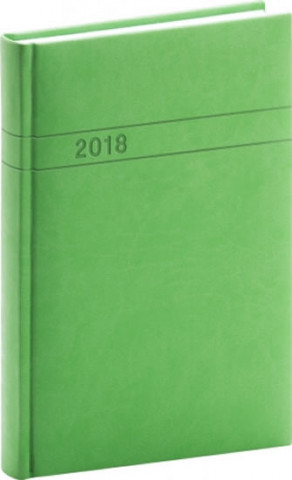 Denní diář Vivella 2018, zelený, 15 x 21