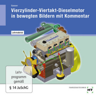 Lehrmaterial Vierzylinder-Viertakt-Dieselmotor in bewegten Bildern mit Kommentar