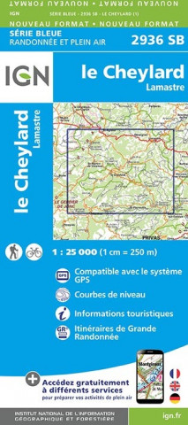 Le Cheylard Lamastre 1:25 000