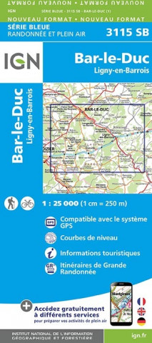 Bar-le-Duc Ligny-en-Barrois 1:25 000