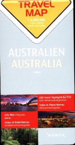 Reisekarte Australien 1:4.000.000