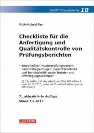 Checkliste für die Anfertigung und Qualitätskontrolle von Prüfungsberichten. 10