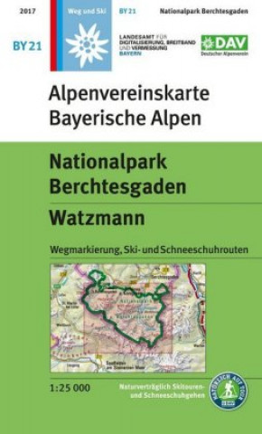 DAV Alpenvereinskarte Bayerische Alpen 21. Nationalpark Berchtesgaden, Watzmann 1 : 25 000