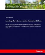 Sammlung aller in dem souverainen Herzogthum Schlesien