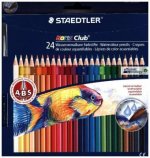 Staedtler - Aquarellstifte Noris Club, wasservermalbar, 24ST und 1 Pinsel