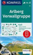 KOMPASS Wanderkarte Arlberg, Verwallgruppe