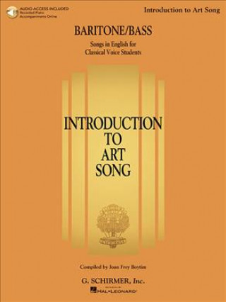 Introduction To Art Song For Baritone/Bass (Book/Online Audio)
