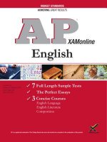 AP English: Language, Literature, and Composition Exam, 2018 Edition (College Test Preparation)