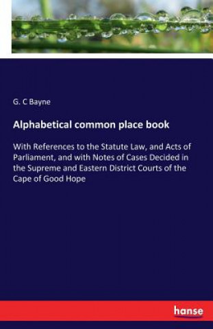 Alphabetical common place book