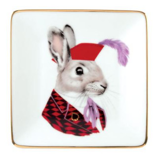 Berkley Bestiary Jack Rabbit Porcelain Square Tray