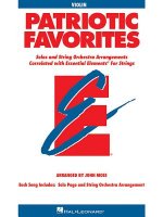 Patriotic Favorites for Strings: Violin Book (Parts 1/2)