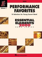 Performance Favorites, Vol. 1 - Oboe: Correlates with Book 2 of the Essential Elements 2000 Band Method